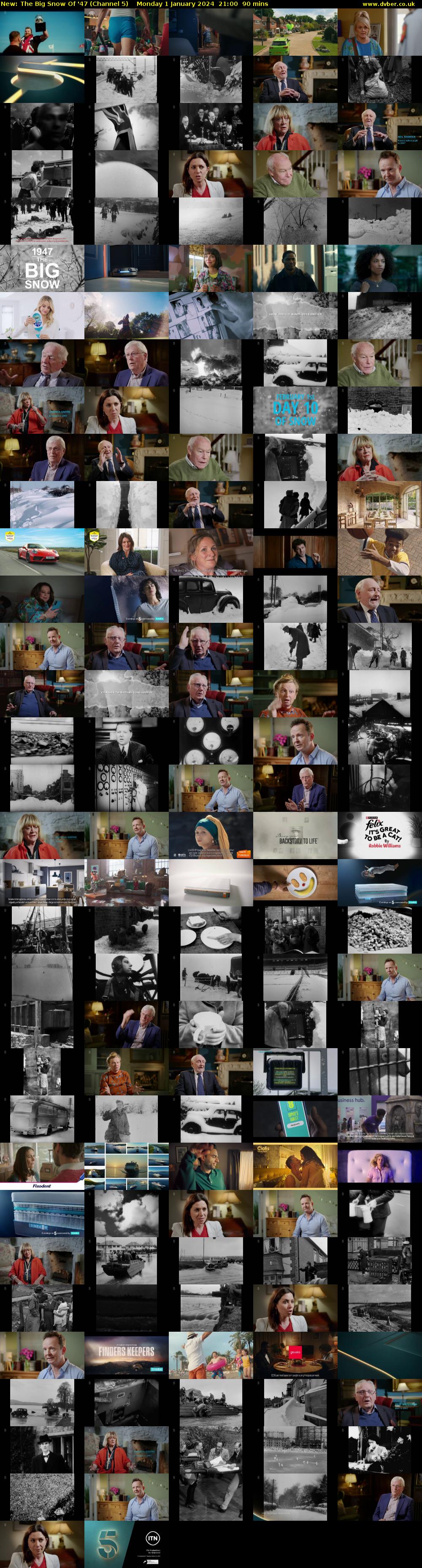 The Big Snow Of '47 (Channel 5) Monday 1 January 2024 21:00 - 22:30