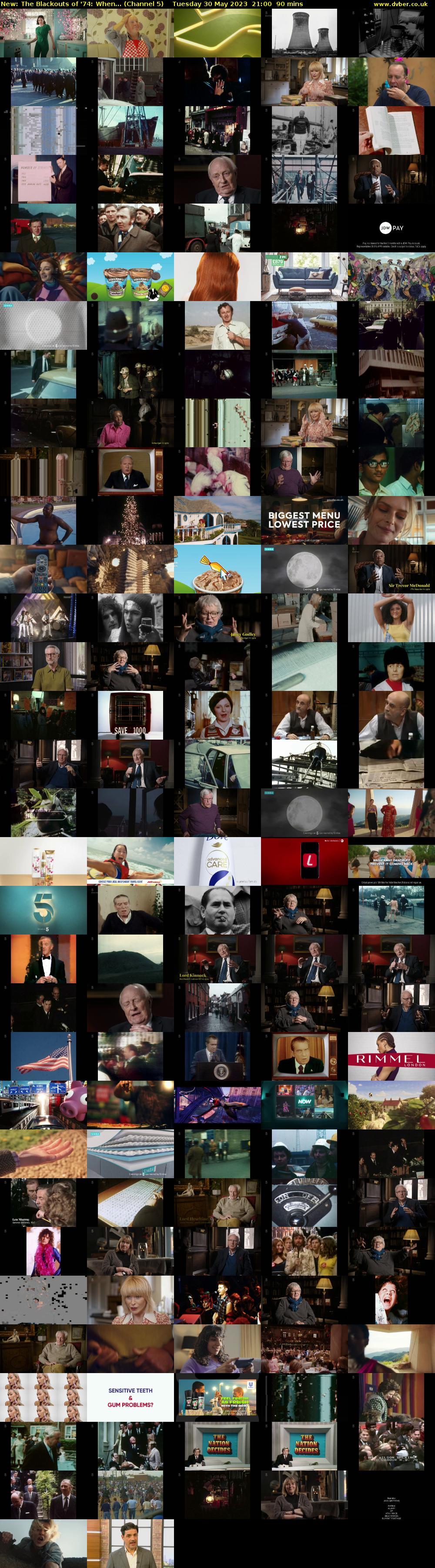 The Blackouts of '74: When... (Channel 5) Tuesday 30 May 2023 21:00 - 22:30