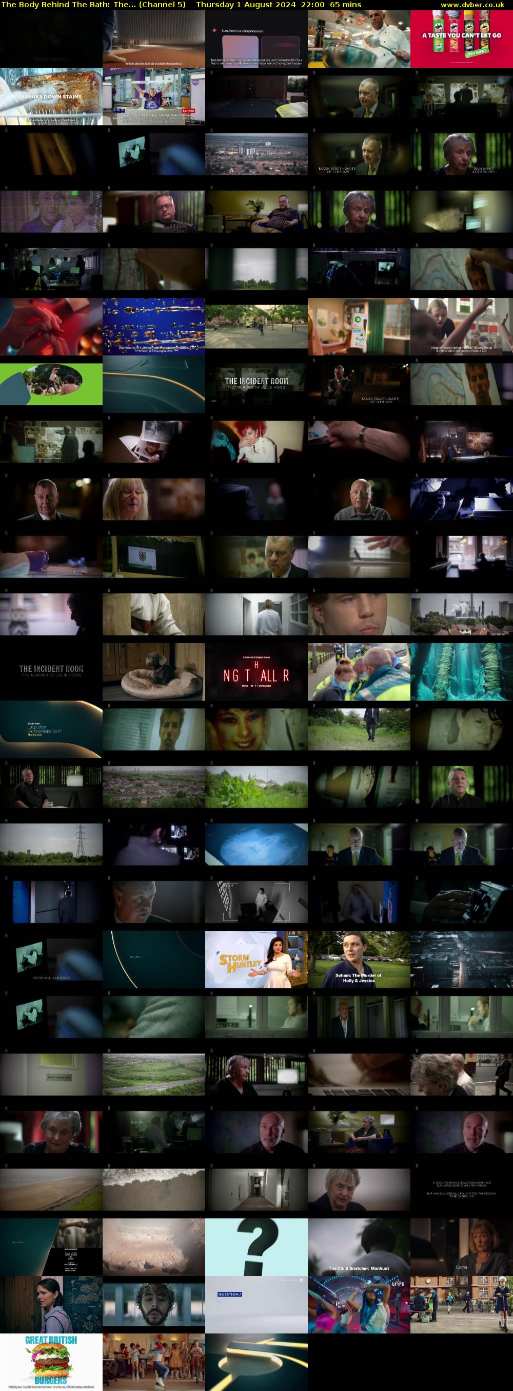 The Body Behind The Bath: The... (Channel 5) Thursday 1 August 2024 22:00 - 23:05