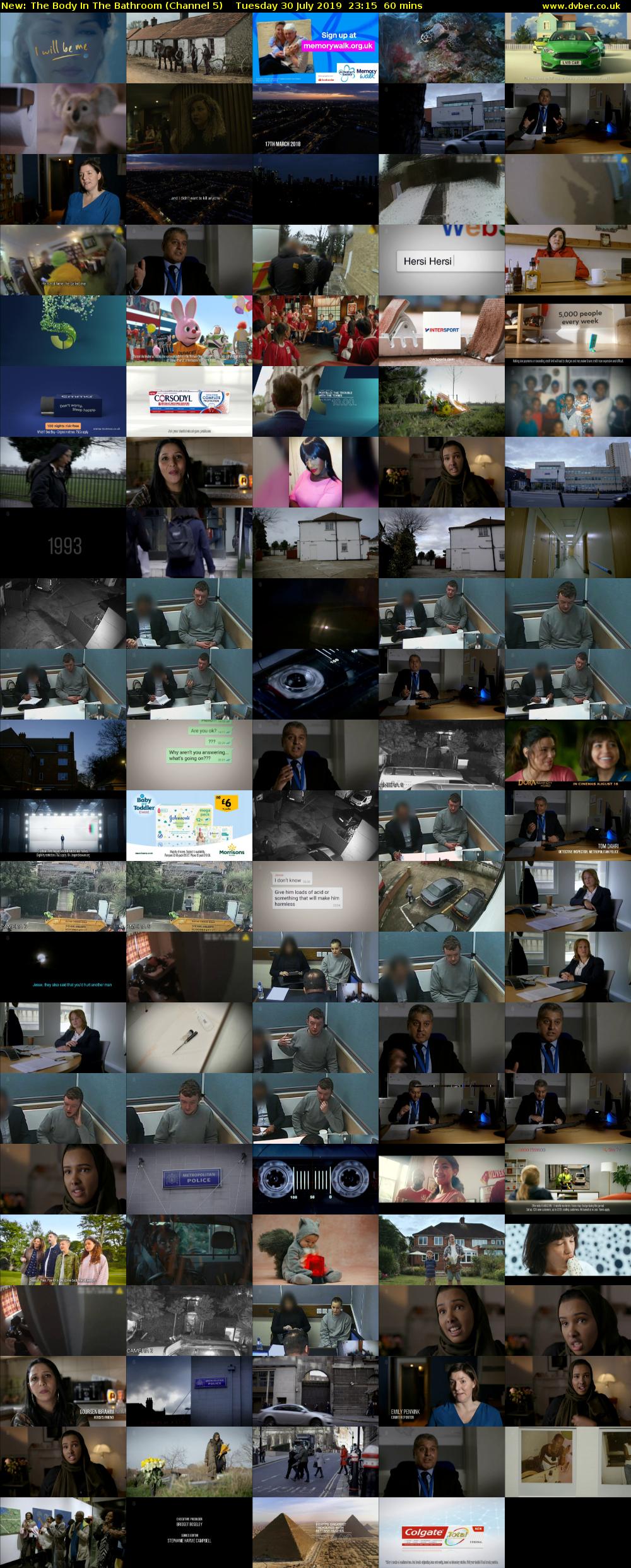 The Body In The Bathroom (Channel 5) Tuesday 30 July 2019 23:15 - 00:15