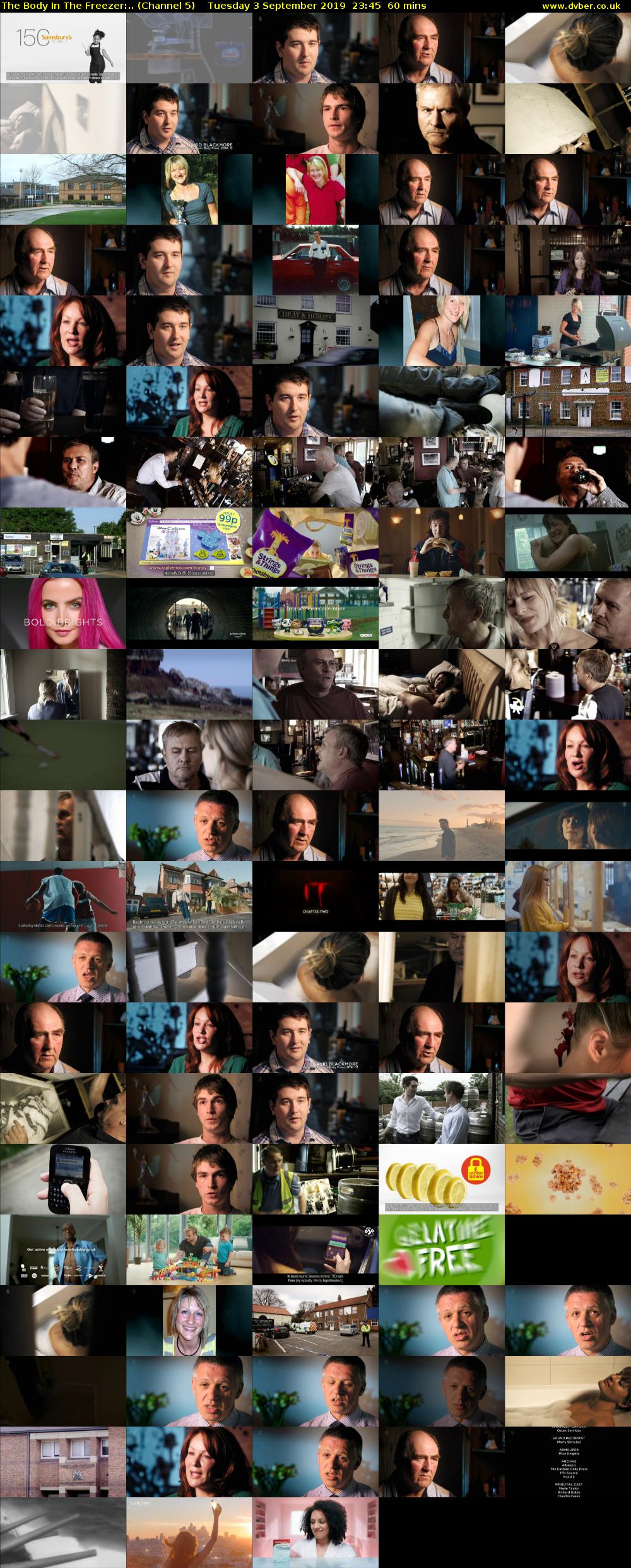 The Body In The Freezer:.. (Channel 5) Tuesday 3 September 2019 23:45 - 00:45