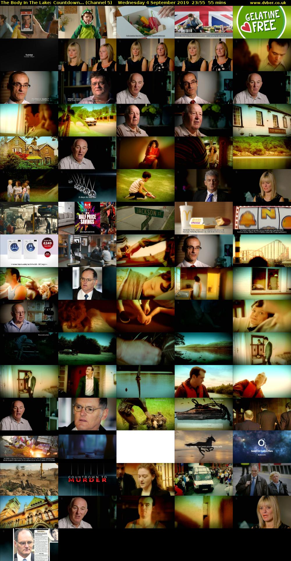 The Body In The Lake: Countdown... (Channel 5) Wednesday 4 September 2019 23:55 - 00:50