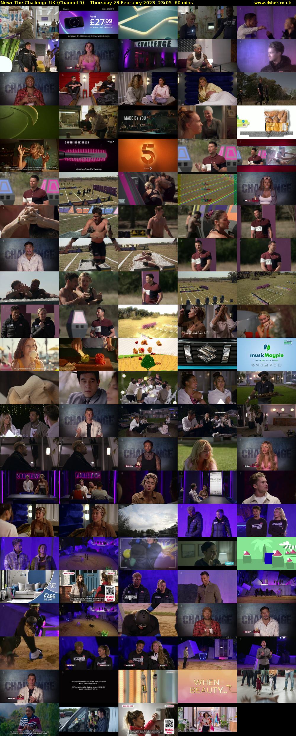 The Challenge UK (Channel 5) Thursday 23 February 2023 23:05 - 00:05