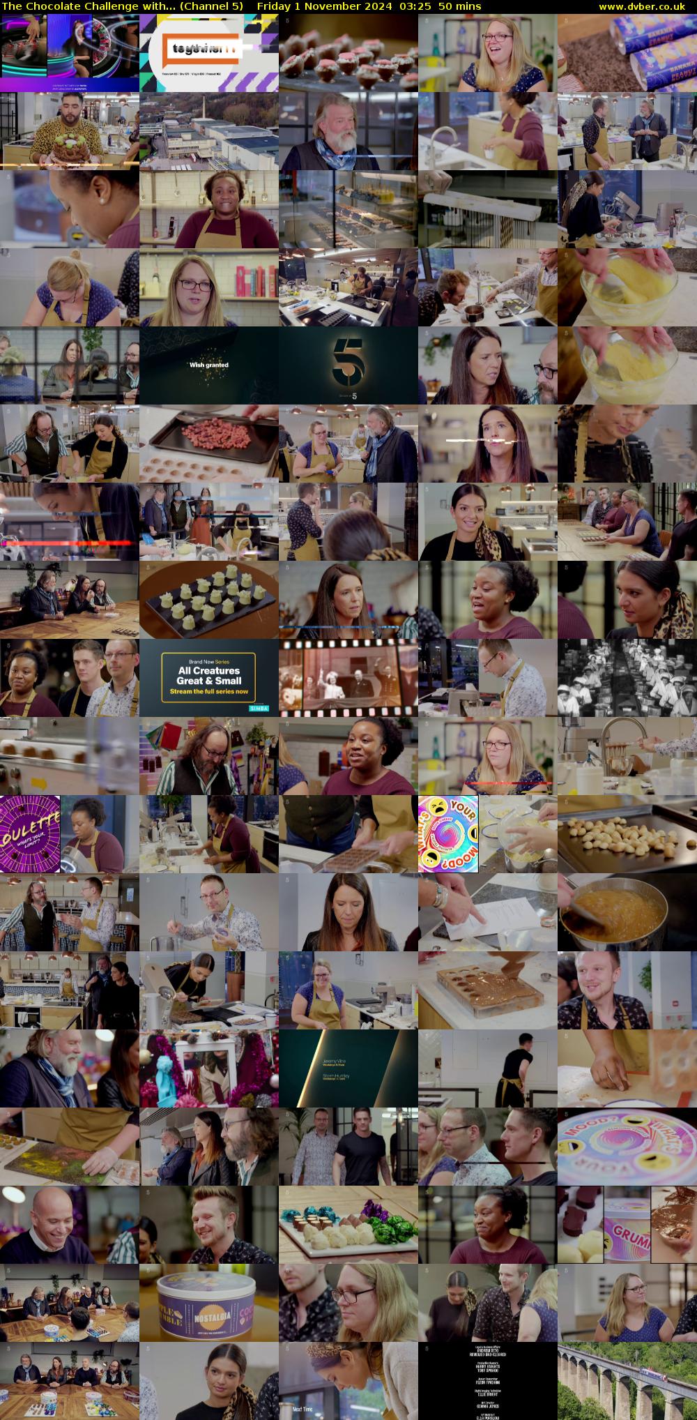 The Chocolate Challenge With... (Channel 5) Friday 1 November 2024 03:25 - 04:15