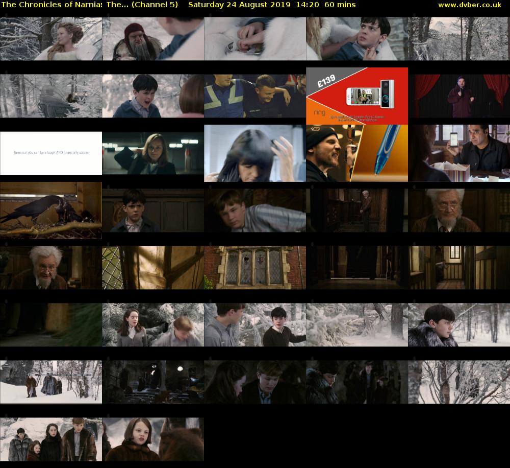 The Chronicles of Narnia: The... (Channel 5) Saturday 24 August 2019 14:20 - 15:20