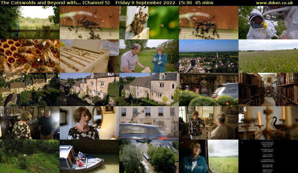 The Cotswolds and Beyond with... (Channel 5) Friday 9 September 2022 15:30 - 16:15
