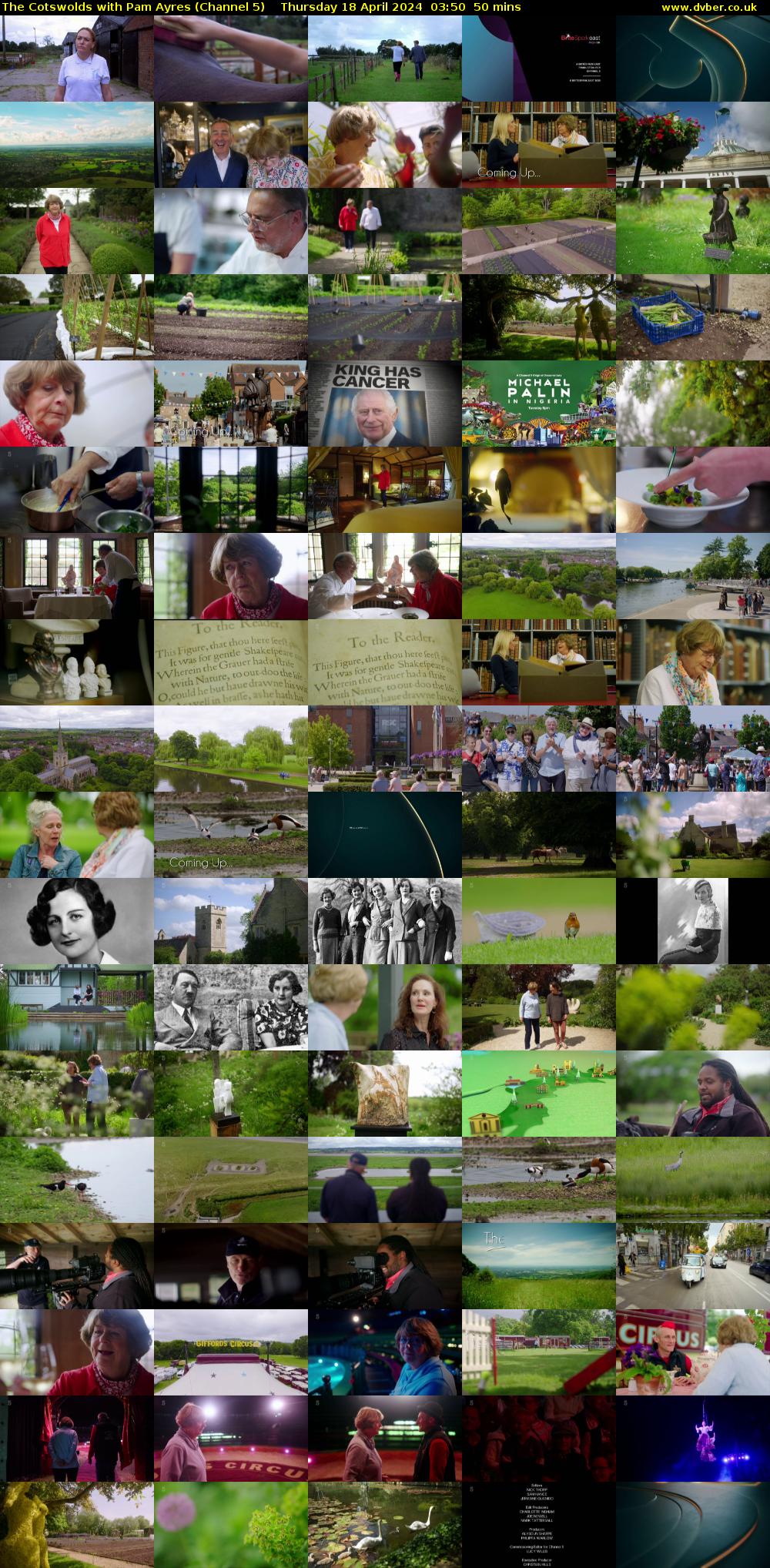 The Cotswolds with Pam Ayres (Channel 5) Thursday 18 April 2024 03:50 - 04:40