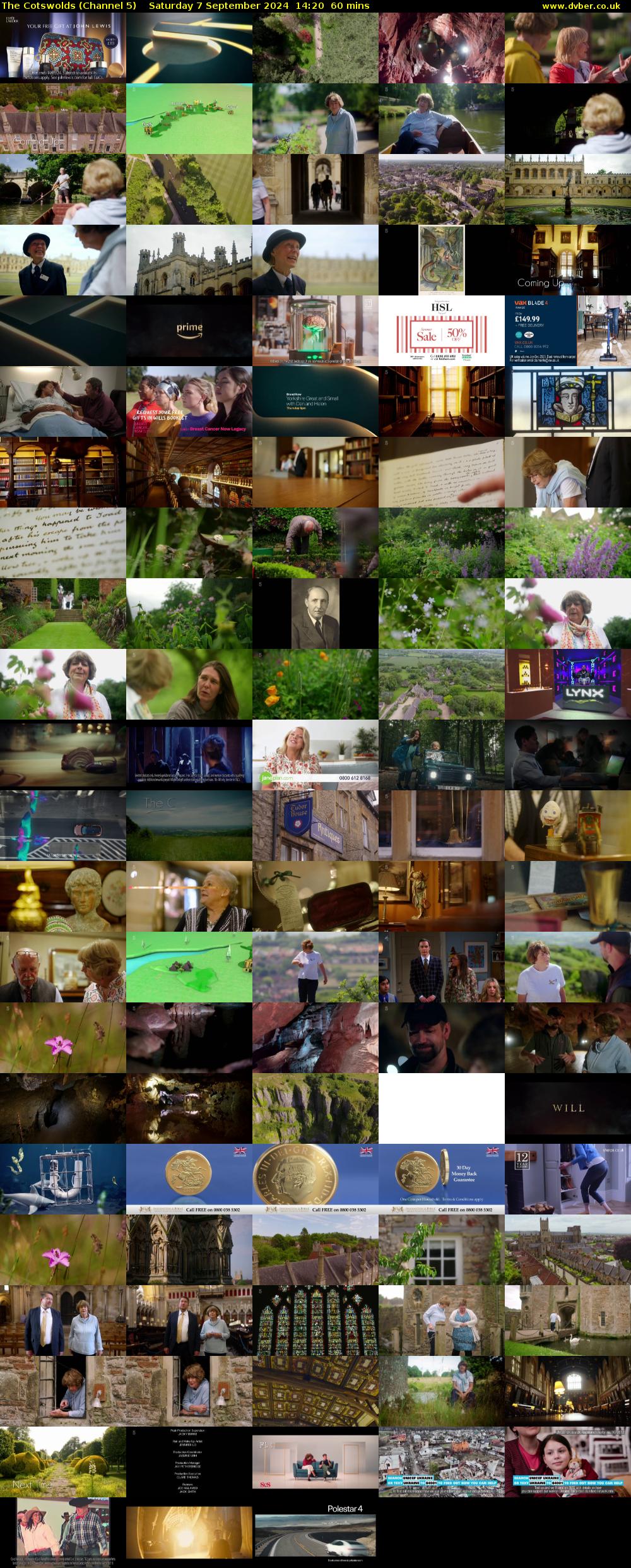 The Cotswolds (Channel 5) Saturday 7 September 2024 14:20 - 15:20