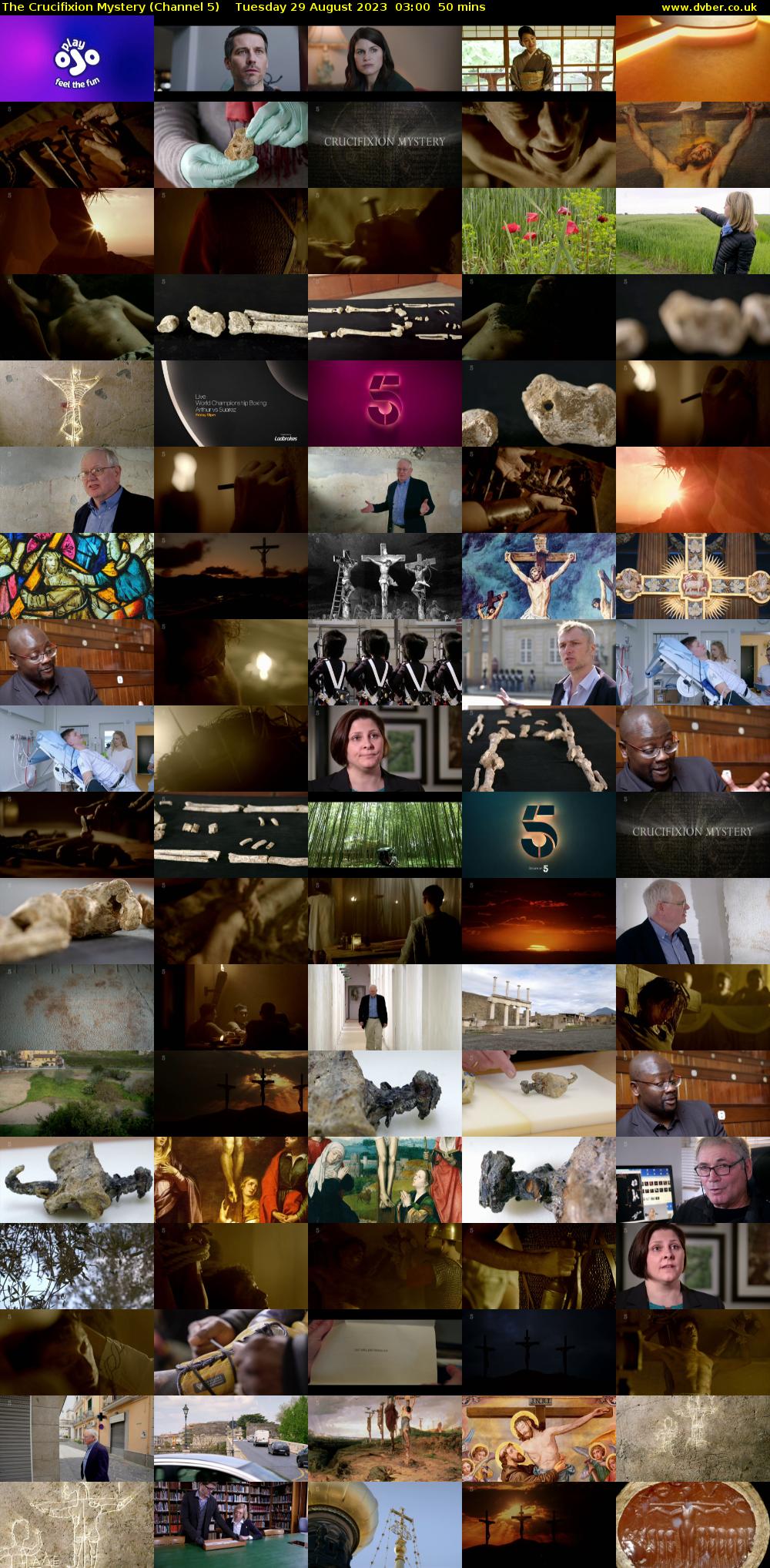 The Crucifixion Mystery (Channel 5) Tuesday 29 August 2023 03:00 - 03:50