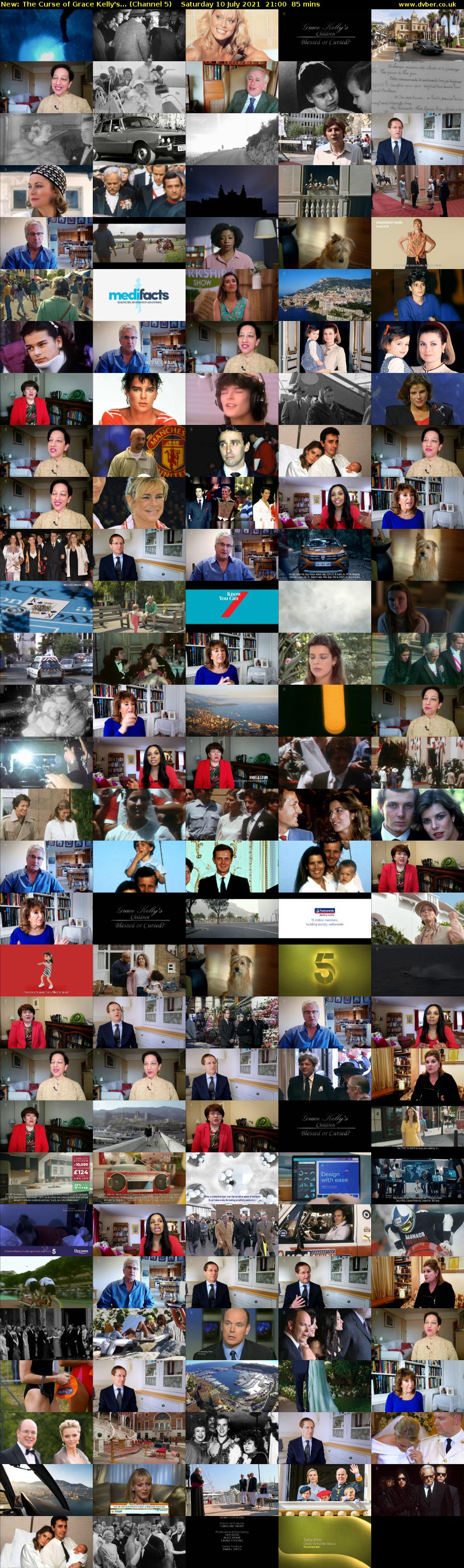 The Curse of Grace Kelly's... (Channel 5) Saturday 10 July 2021 21:00 - 22:25