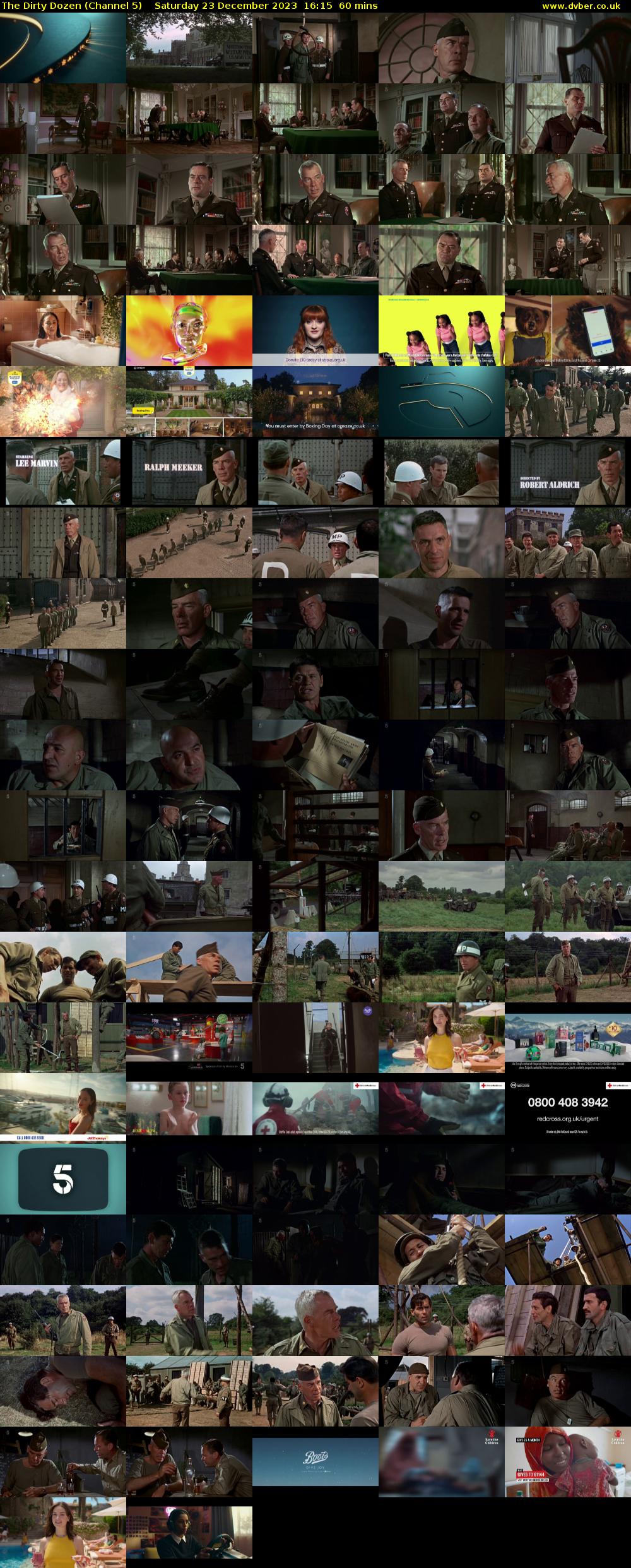 The Dirty Dozen (Channel 5) Saturday 23 December 2023 16:15 - 17:15