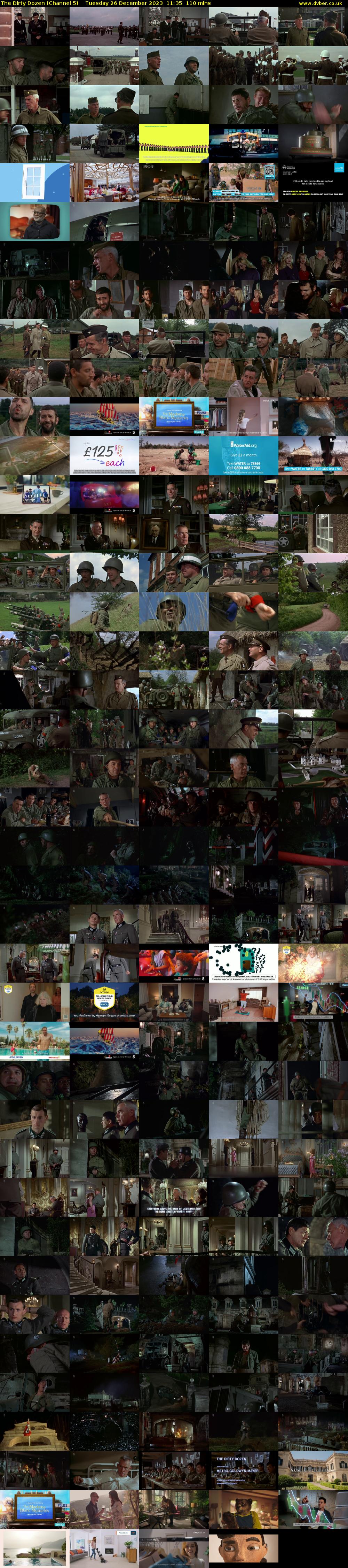 The Dirty Dozen (Channel 5) Tuesday 26 December 2023 11:35 - 13:25