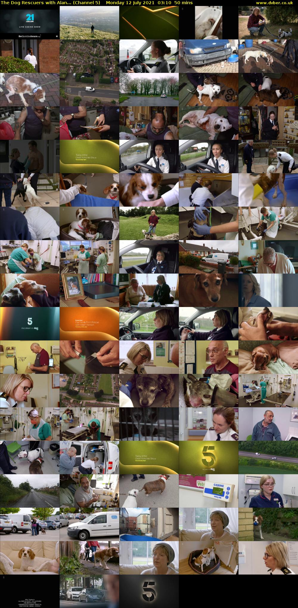 The Dog Rescuers With Alan... (Channel 5) Monday 12 July 2021 03:10 - 04:00