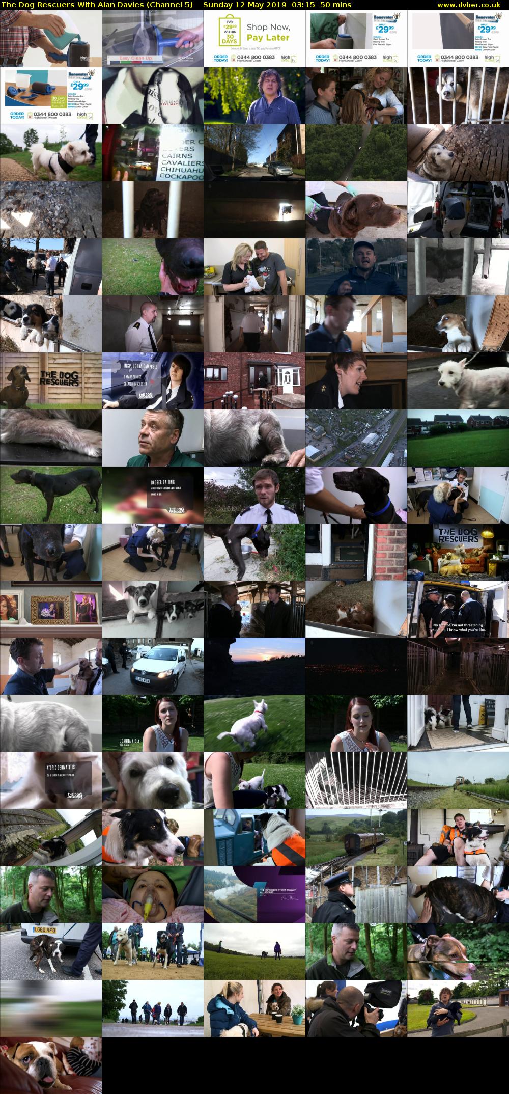 The Dog Rescuers With Alan Davies (Channel 5) Sunday 12 May 2019 03:15 - 04:05