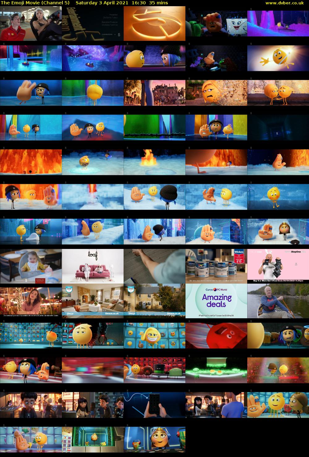 The Emoji Movie (Channel 5) Saturday 3 April 2021 16:30 - 17:05