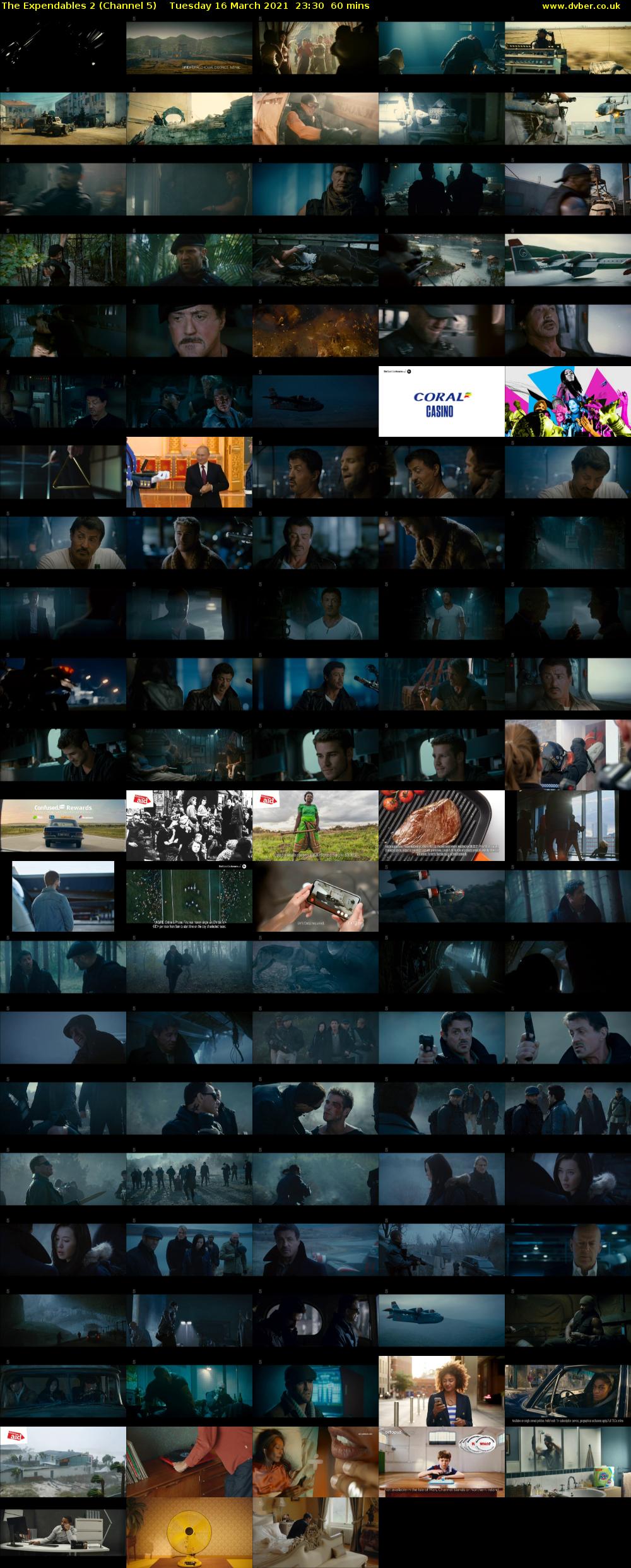 The Expendables 2 (Channel 5) Tuesday 16 March 2021 23:30 - 00:30