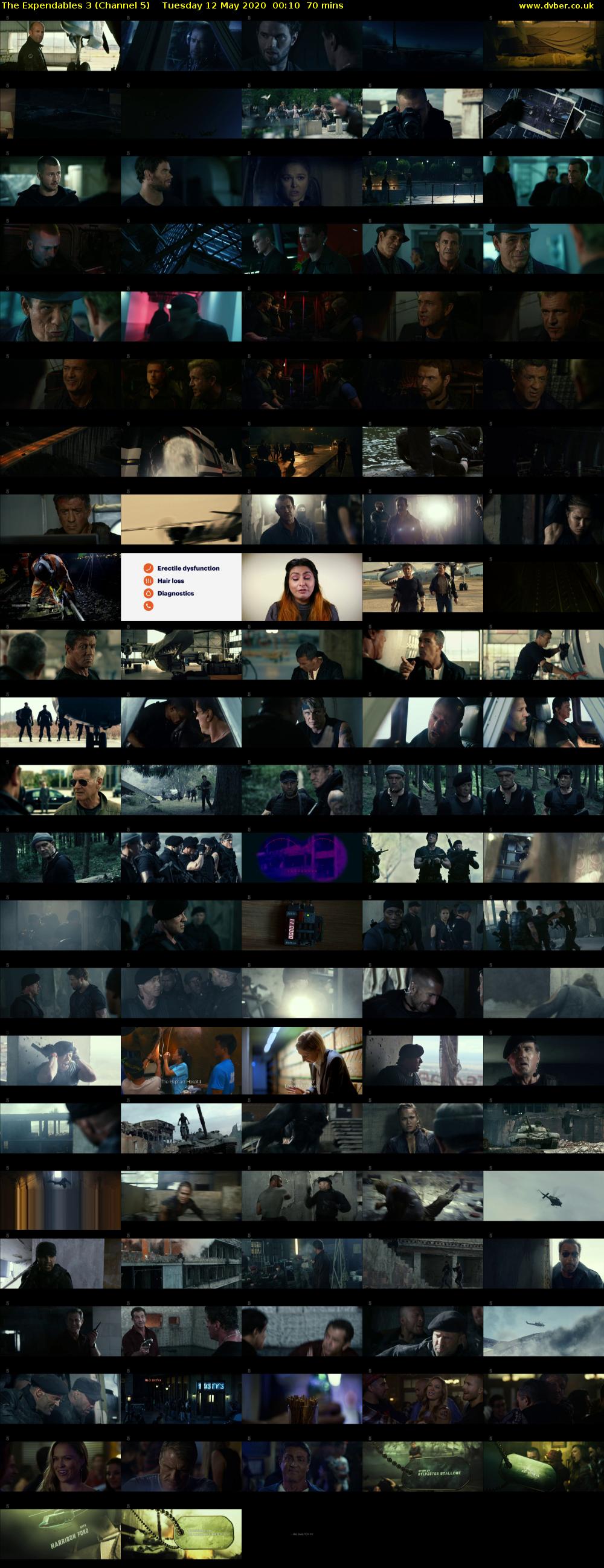 The Expendables 3 (Channel 5) Tuesday 12 May 2020 00:10 - 01:20