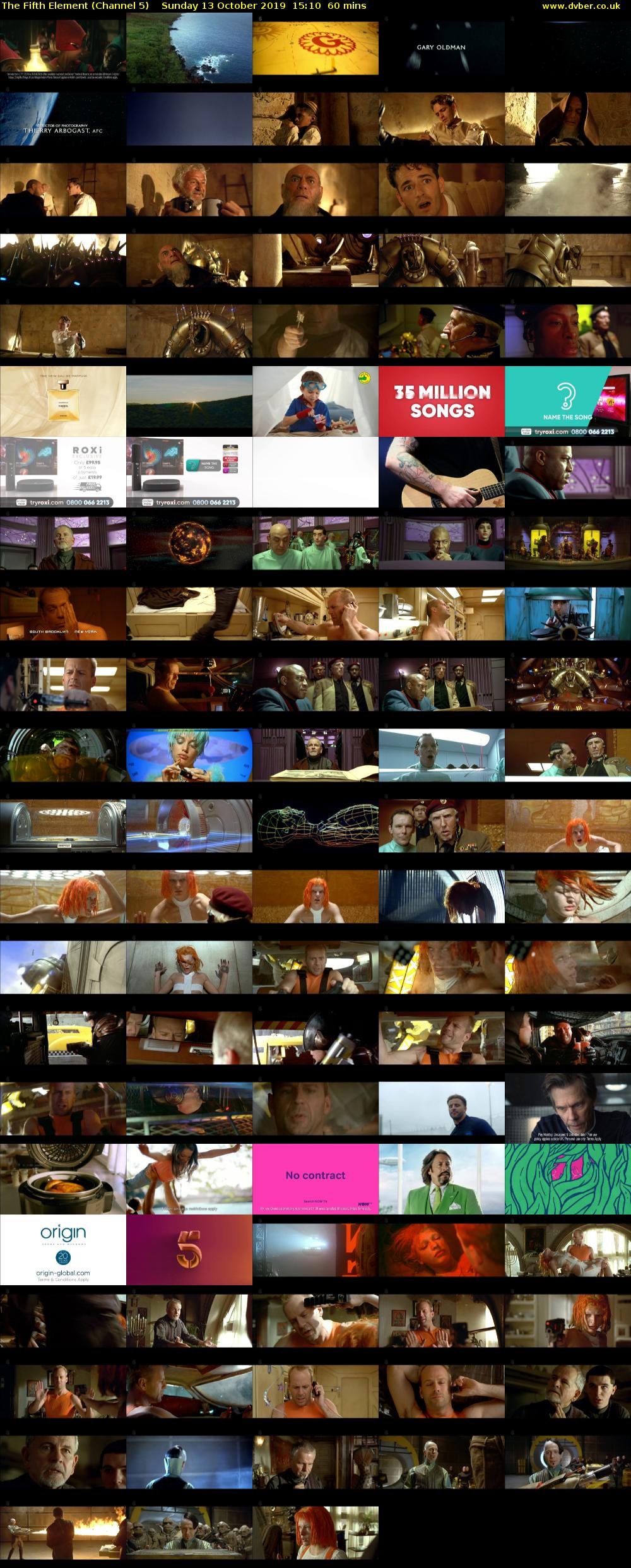 The Fifth Element (Channel 5) Sunday 13 October 2019 15:10 - 16:10