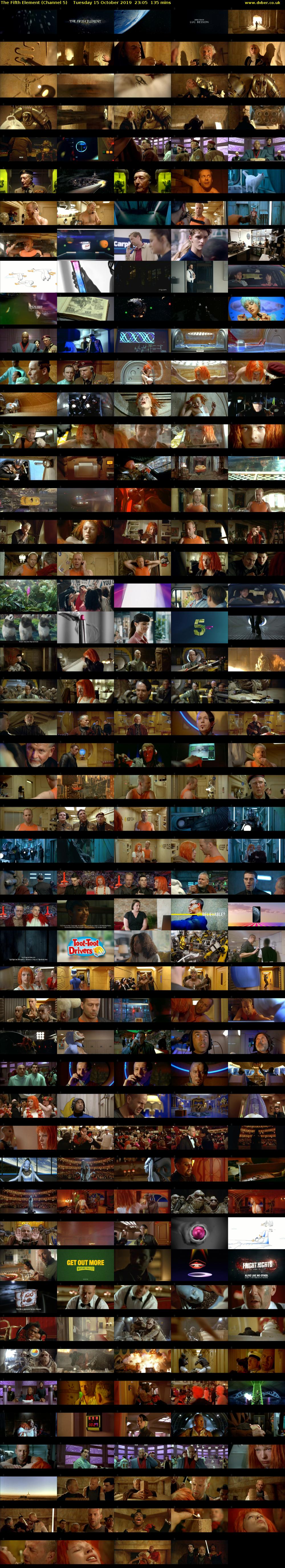 The Fifth Element (Channel 5) Tuesday 15 October 2019 23:05 - 01:20