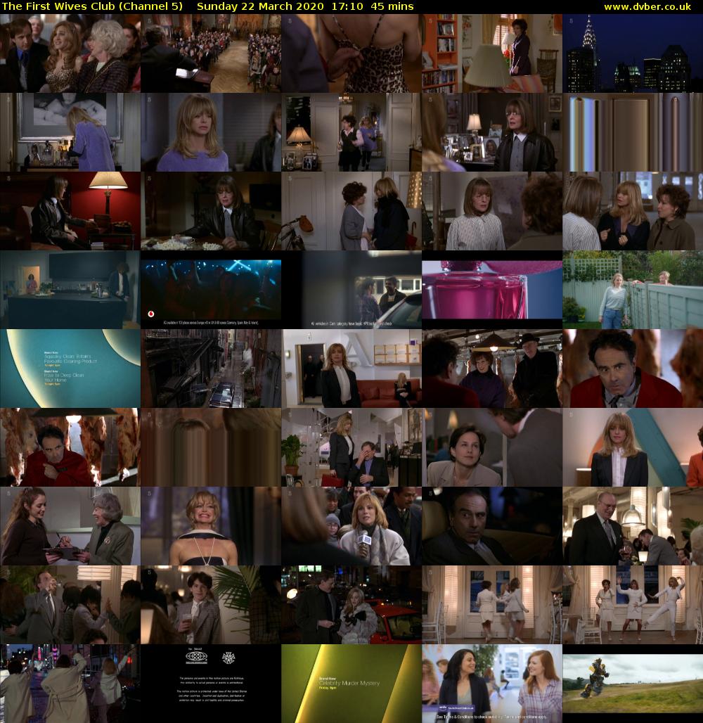 The First Wives Club (Channel 5) Sunday 22 March 2020 17:10 - 17:55