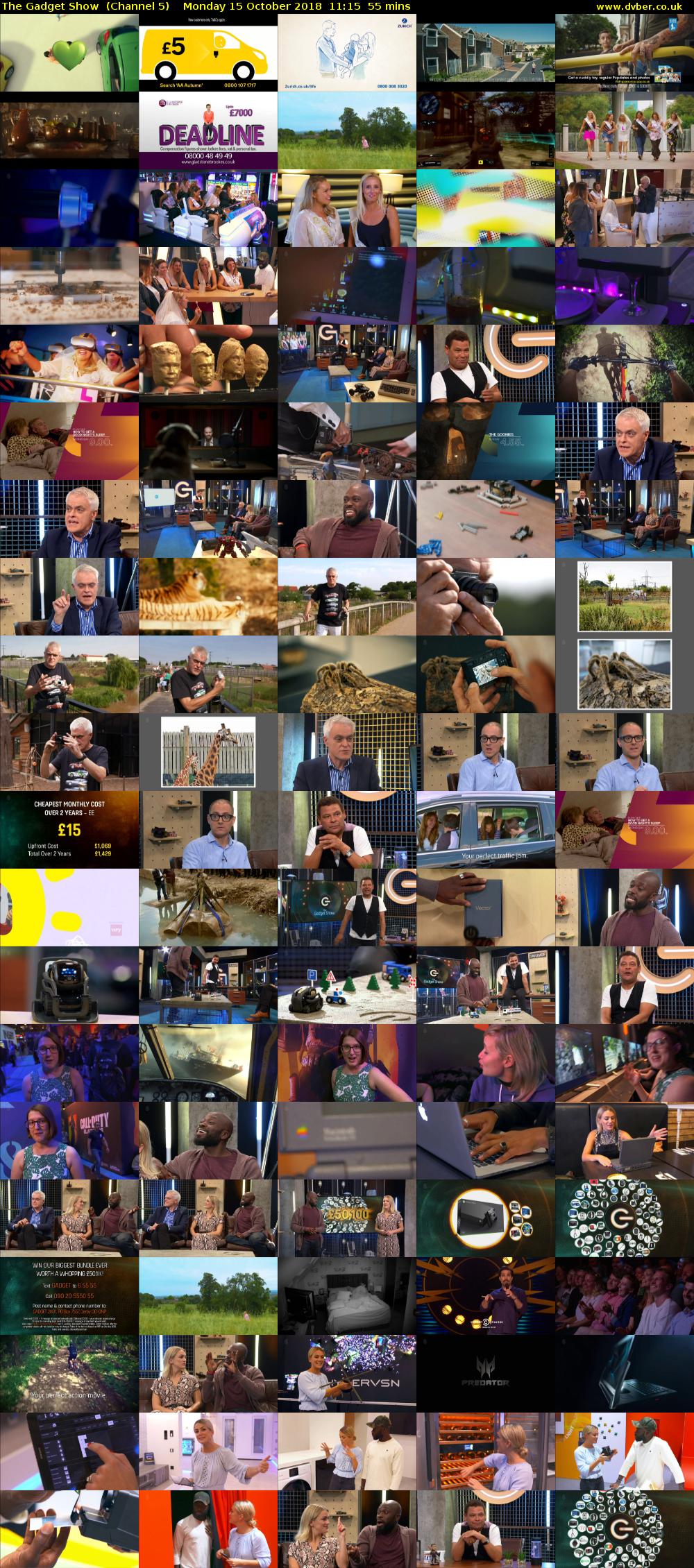 The Gadget Show  (Channel 5) Monday 15 October 2018 11:15 - 12:10