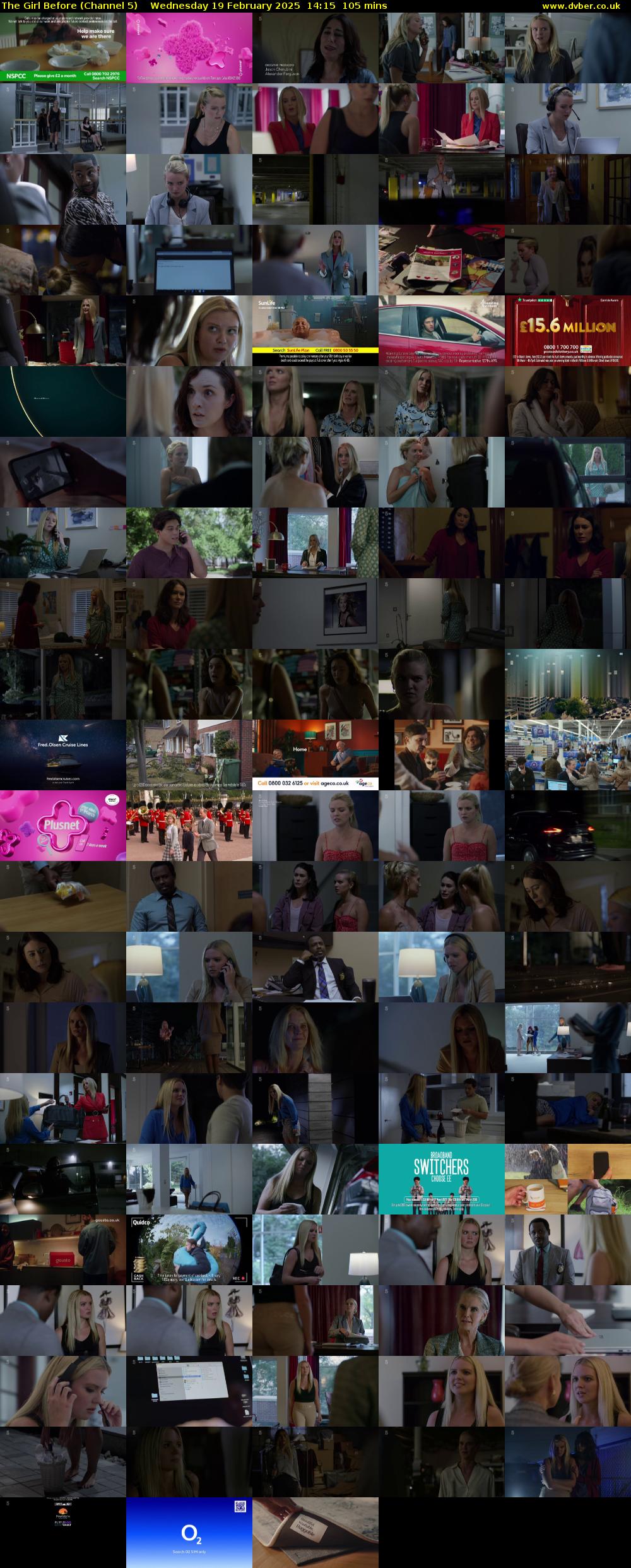 The Girl Before (Channel 5) Wednesday 19 February 2025 14:15 - 16:00