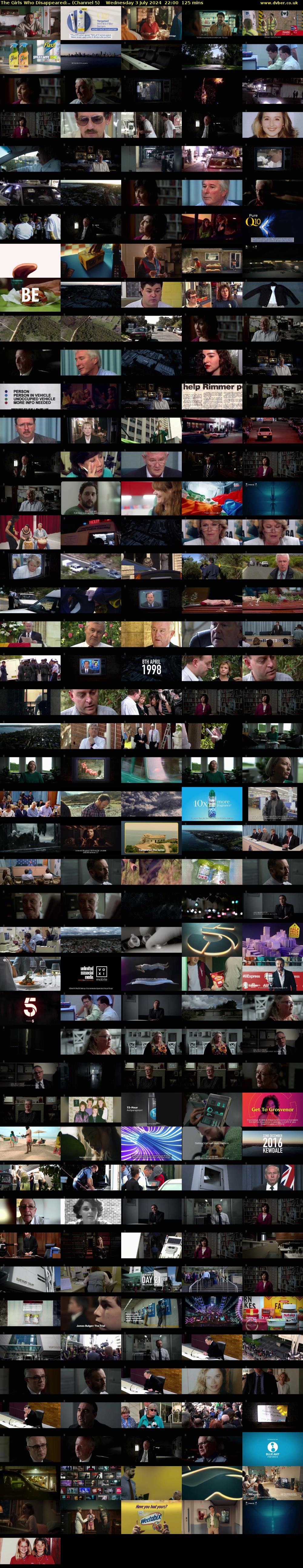 The Girls Who Disappeared:.. (Channel 5) Wednesday 3 July 2024 22:00 - 00:05