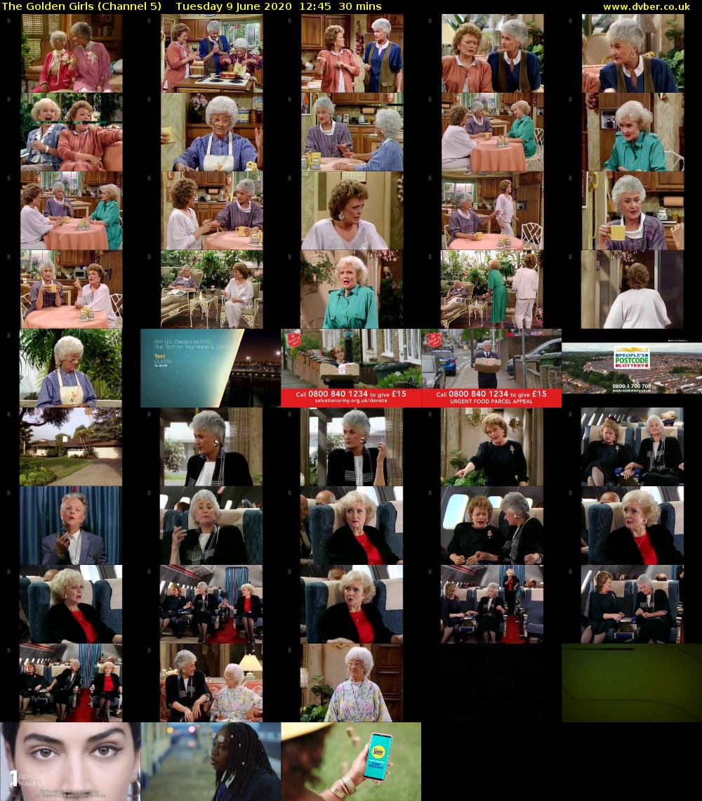 The Golden Girls (Channel 5) Tuesday 9 June 2020 12:45 - 13:15