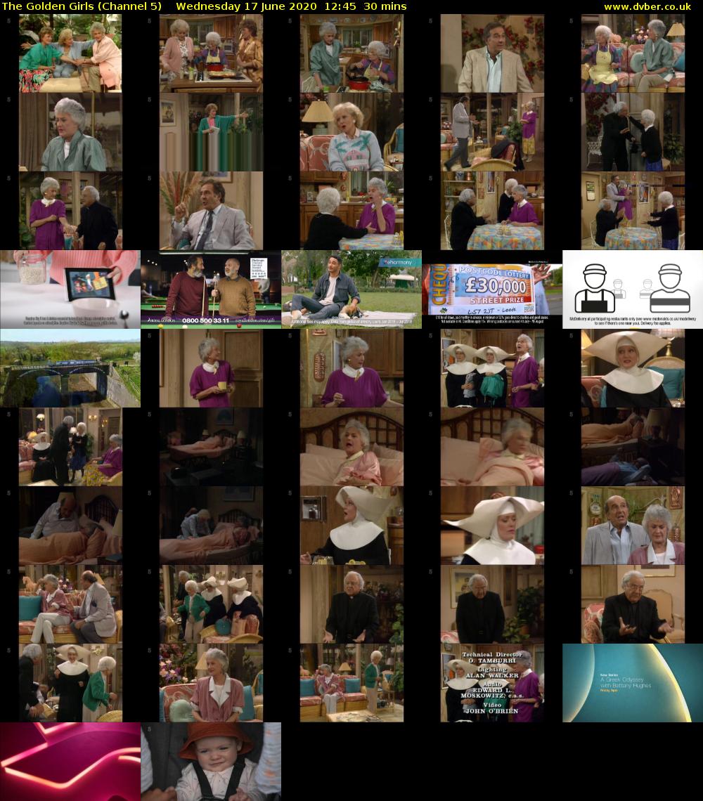 The Golden Girls (Channel 5) Wednesday 17 June 2020 12:45 - 13:15
