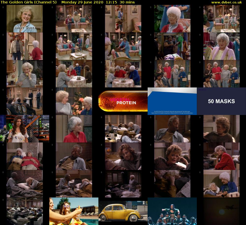 The Golden Girls (Channel 5) Monday 29 June 2020 12:15 - 12:45