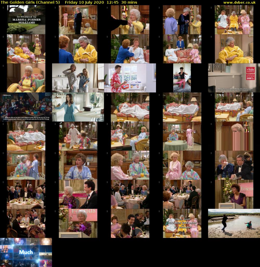 The Golden Girls (Channel 5) Friday 10 July 2020 12:45 - 13:15