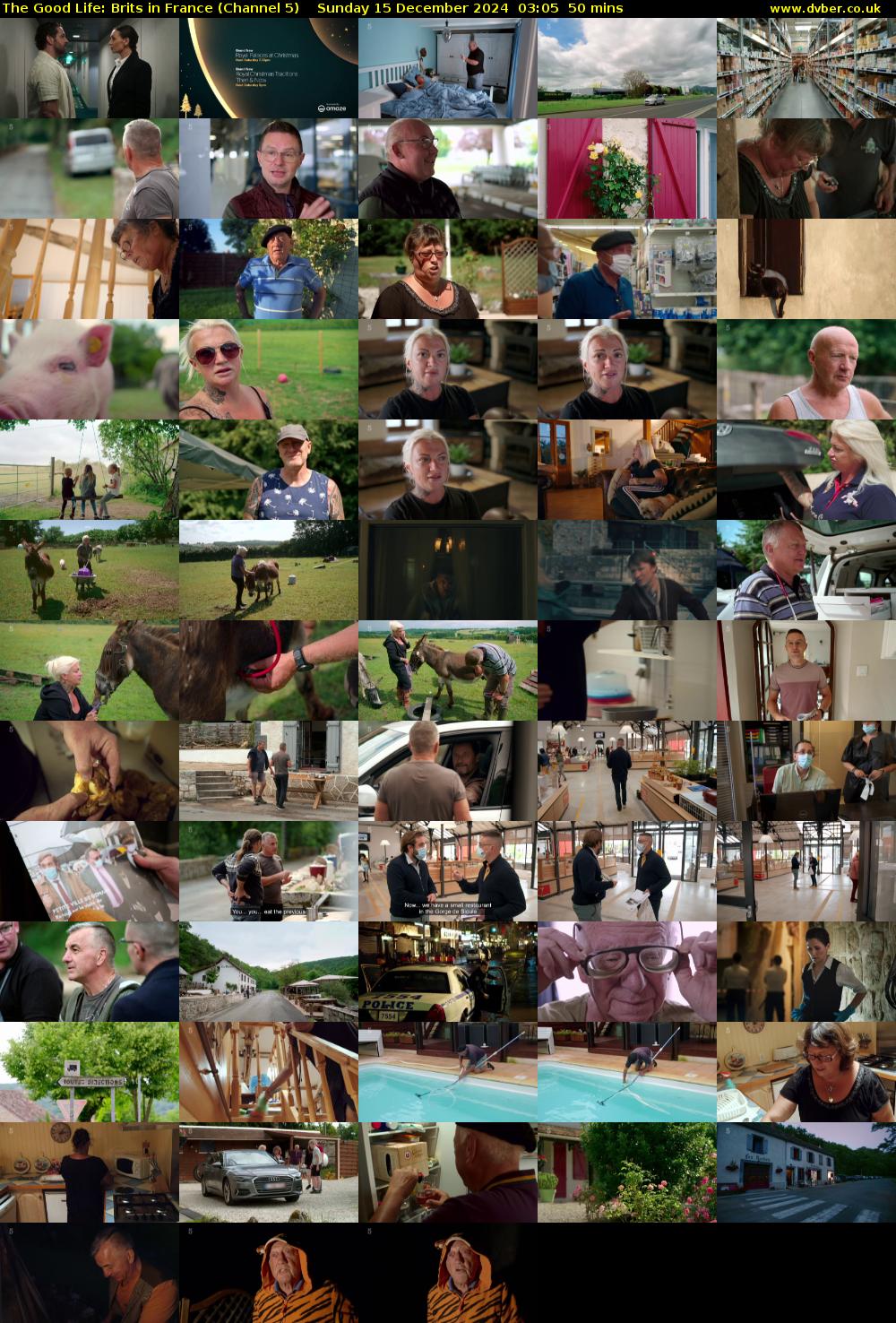 The Good Life: Brits in France (Channel 5) Sunday 15 December 2024 03:05 - 03:55