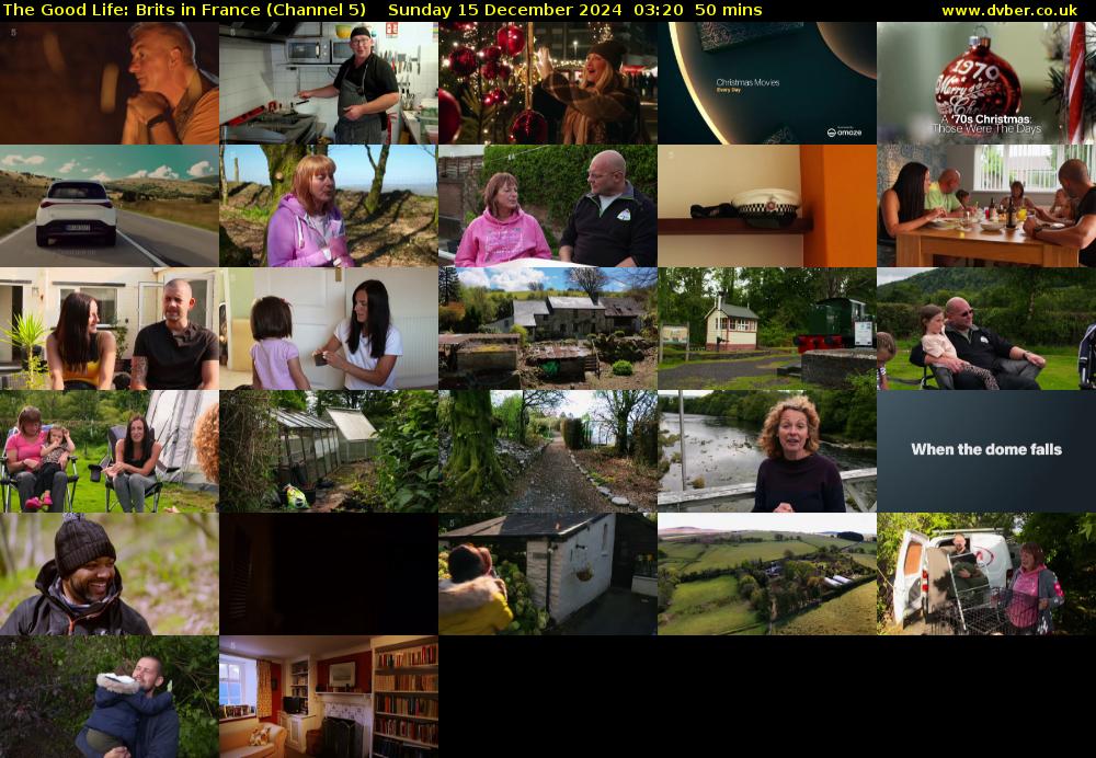 The Good Life: Brits in France (Channel 5) Sunday 15 December 2024 03:20 - 04:10