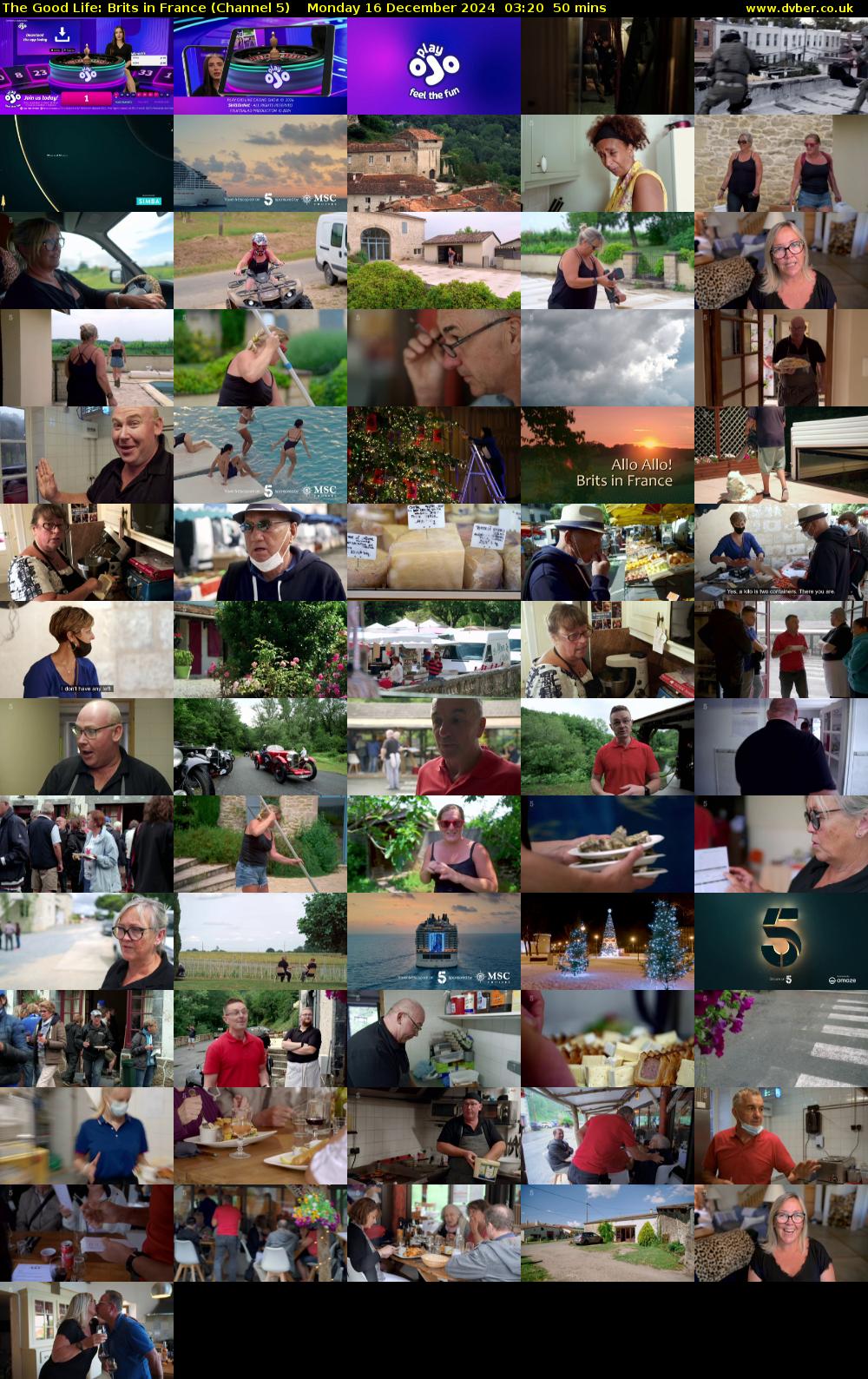 The Good Life: Brits in France (Channel 5) Monday 16 December 2024 03:20 - 04:10