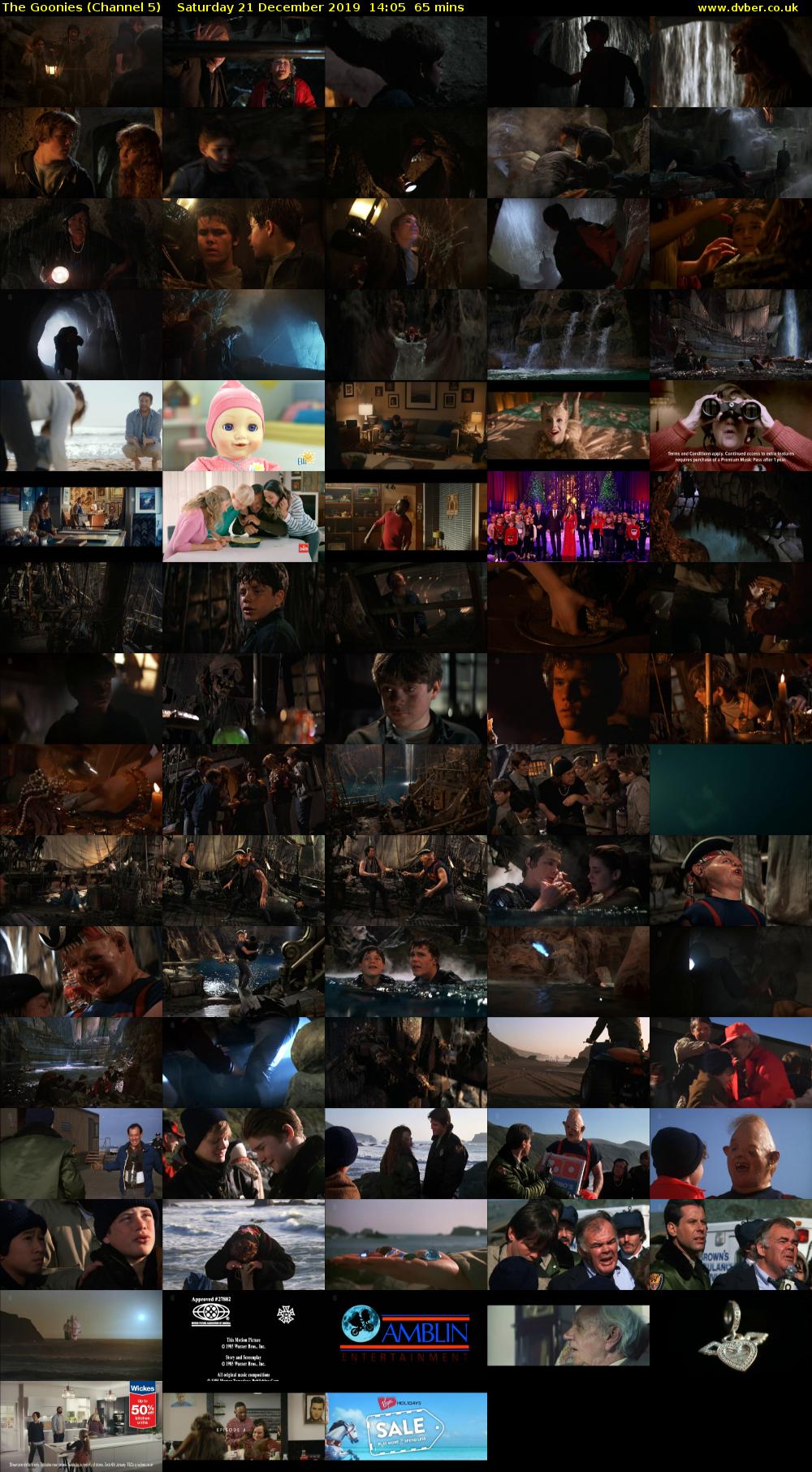 The Goonies (Channel 5) Saturday 21 December 2019 14:05 - 15:10