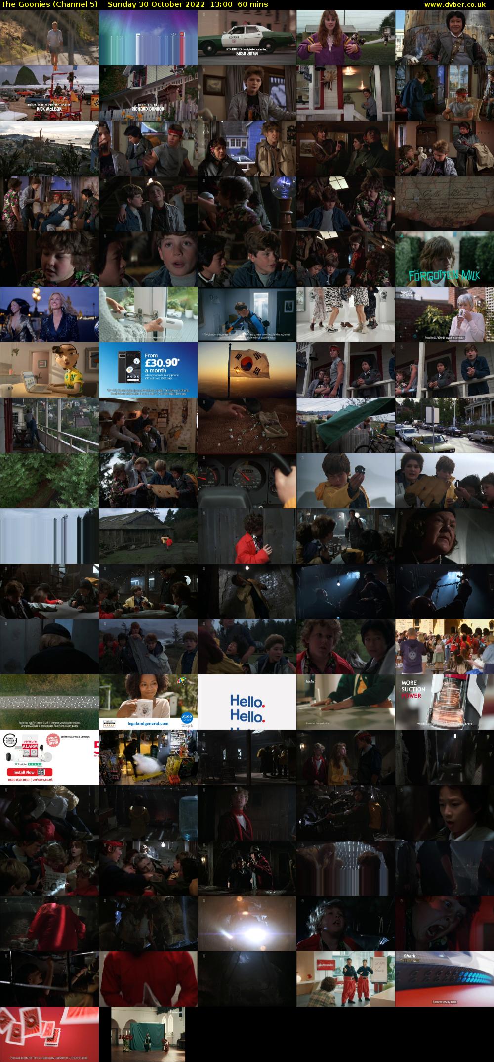 The Goonies (Channel 5) Sunday 30 October 2022 13:00 - 14:00