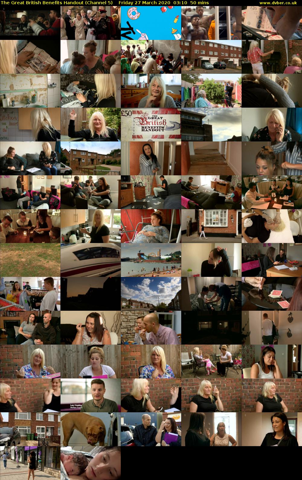 The Great British Benefits Handout (Channel 5) Friday 27 March 2020 03:10 - 04:00