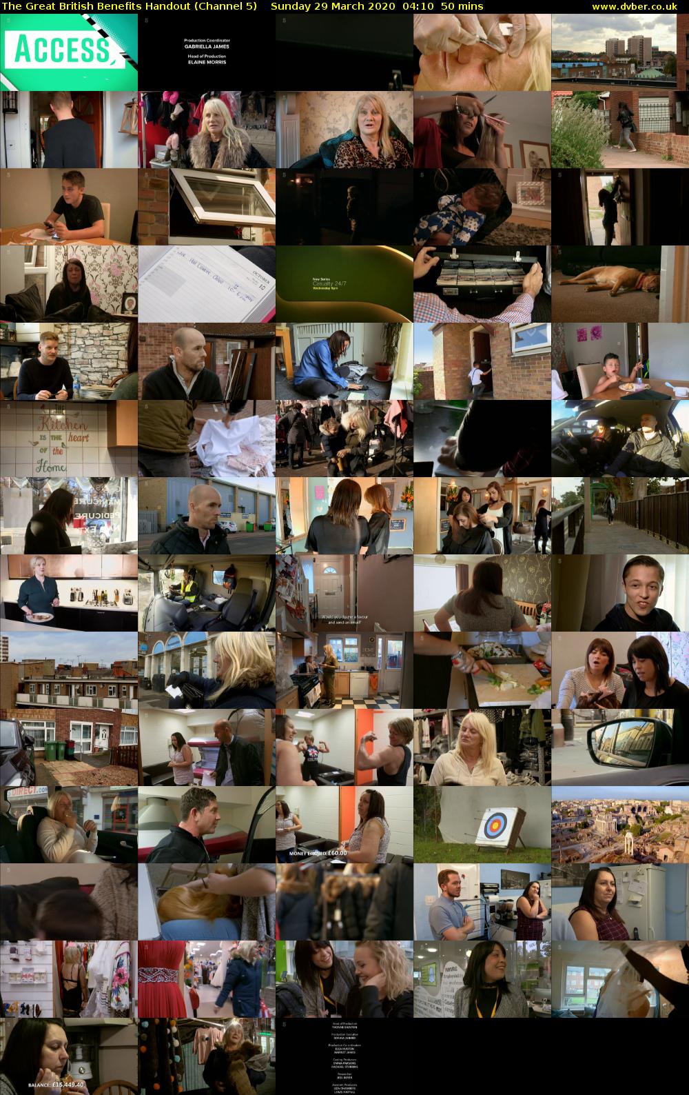 The Great British Benefits Handout (Channel 5) Sunday 29 March 2020 04:10 - 05:00