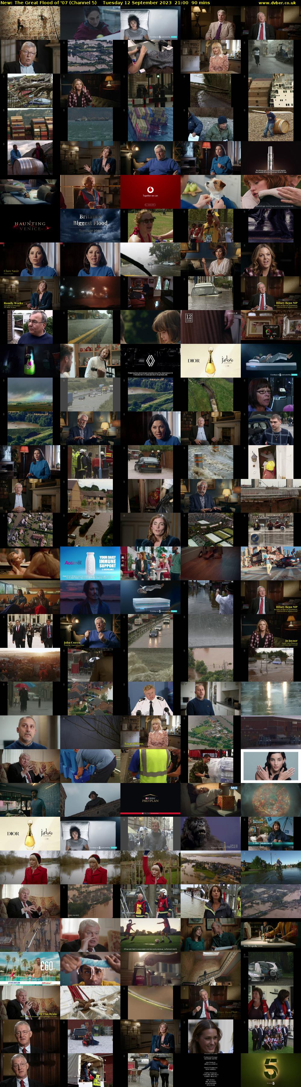 The Great Flood of '07 (Channel 5) Tuesday 12 September 2023 21:00 - 22:30