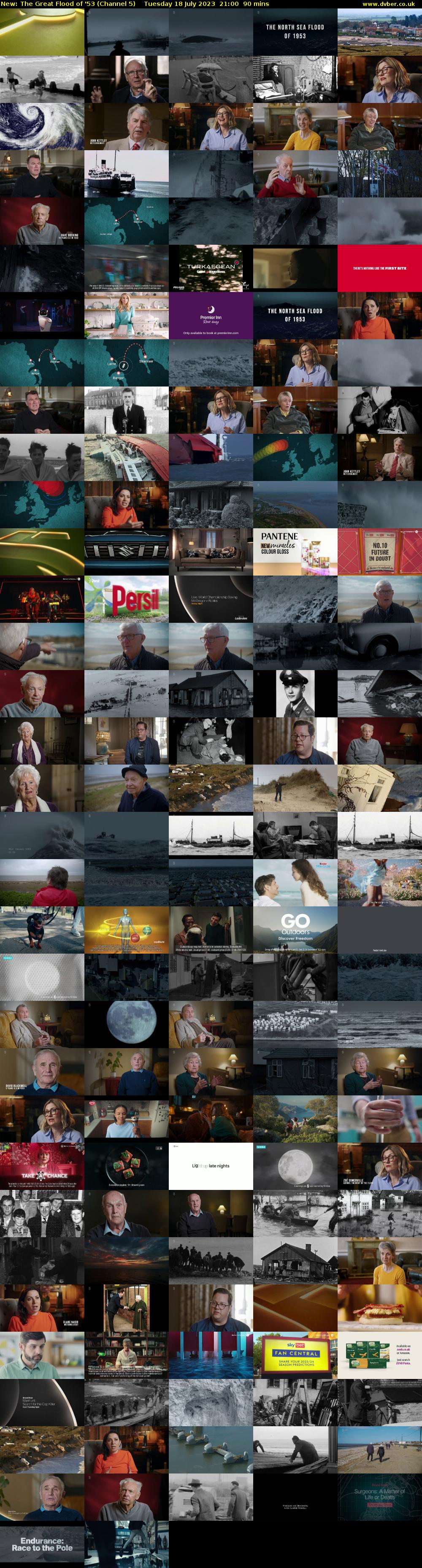 The Great Flood of '53 (Channel 5) Tuesday 18 July 2023 21:00 - 22:30