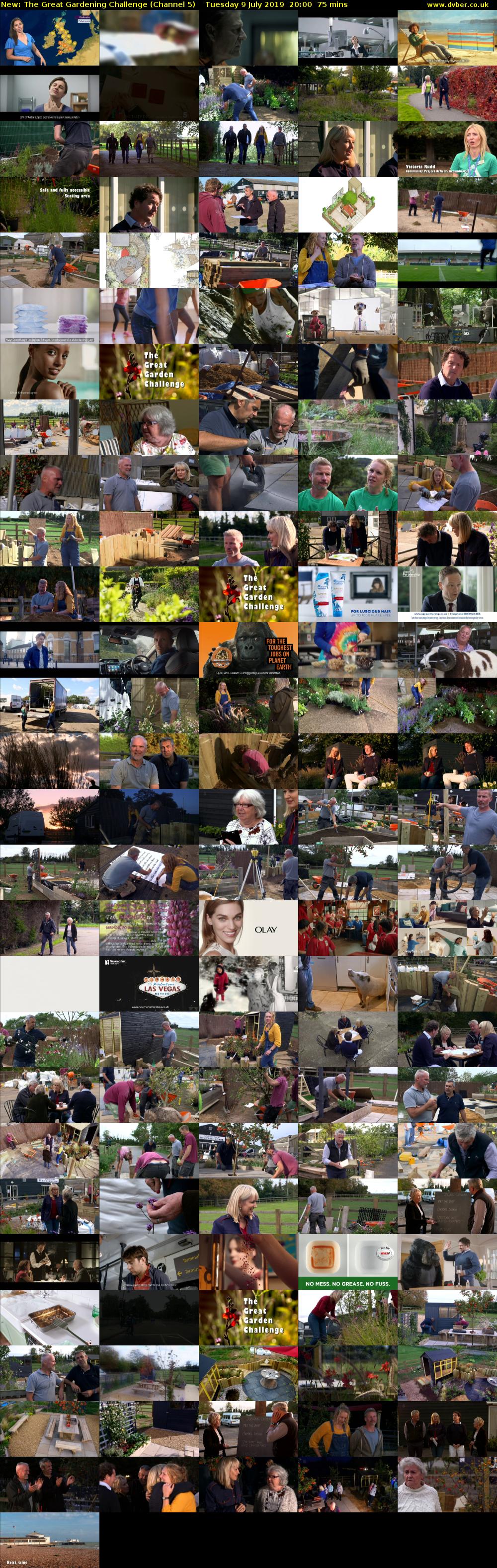 The Great Gardening Challenge (Channel 5) Tuesday 9 July 2019 20:00 - 21:15