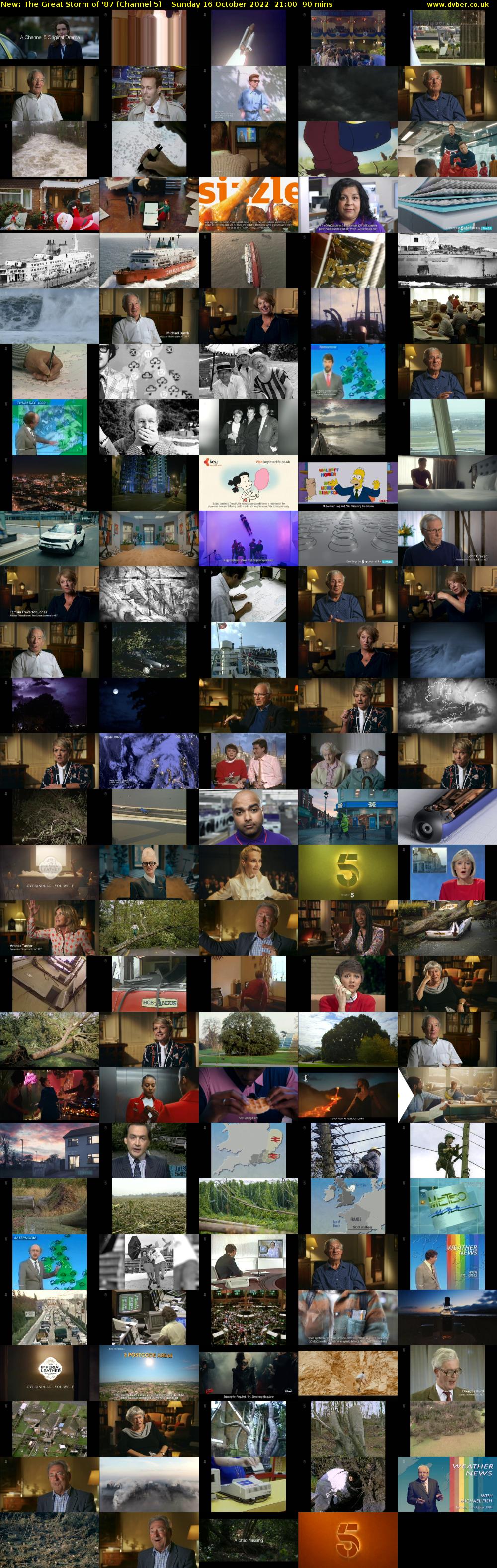 The Great Storm of '87 (Channel 5) Sunday 16 October 2022 21:00 - 22:30