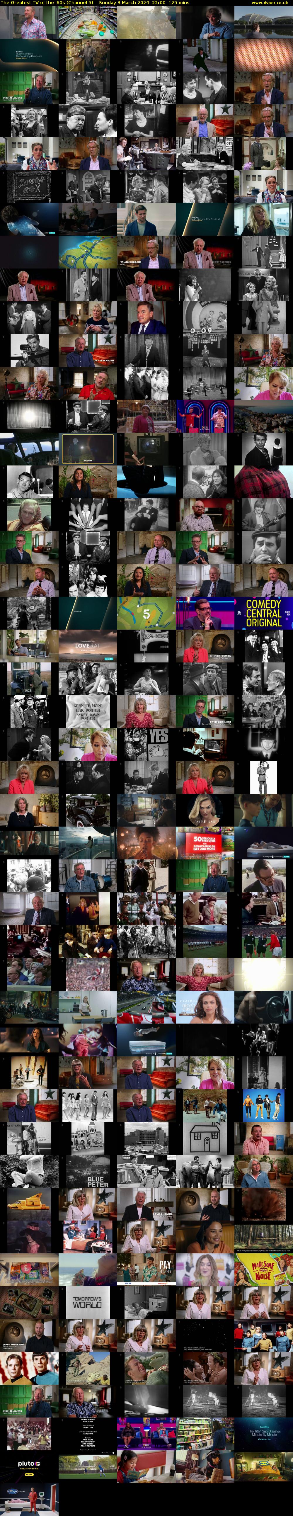 The Greatest TV of the '60s (Channel 5) Sunday 3 March 2024 22:00 - 00:05