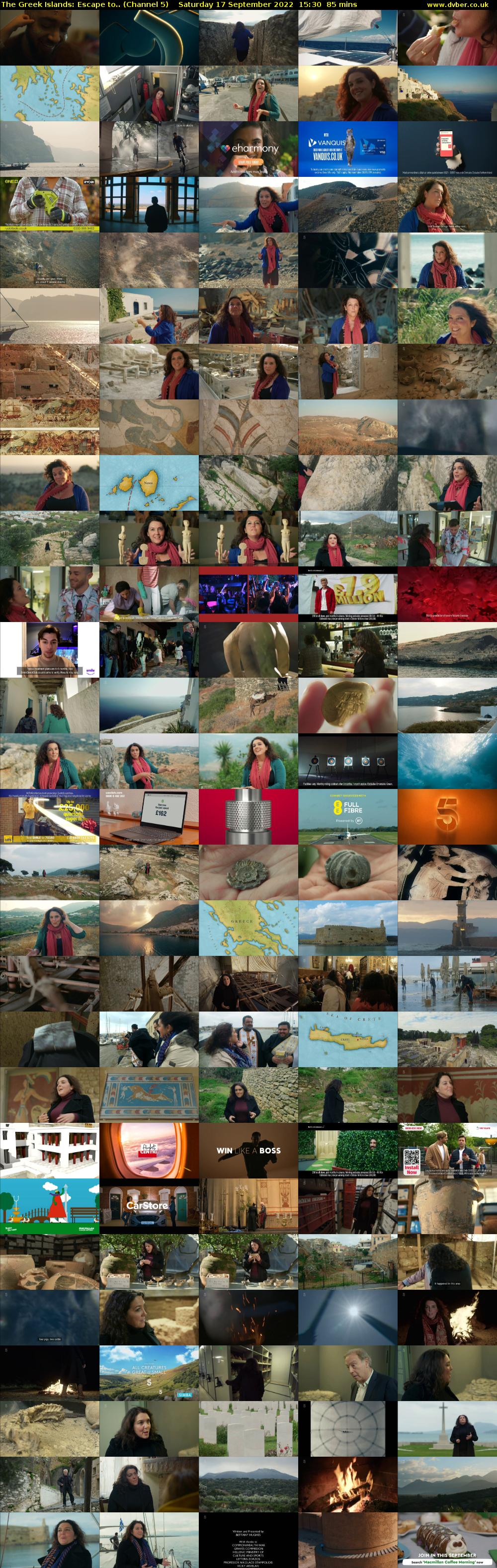 The Greek Islands: Escape to.. (Channel 5) Saturday 17 September 2022 15:30 - 16:55