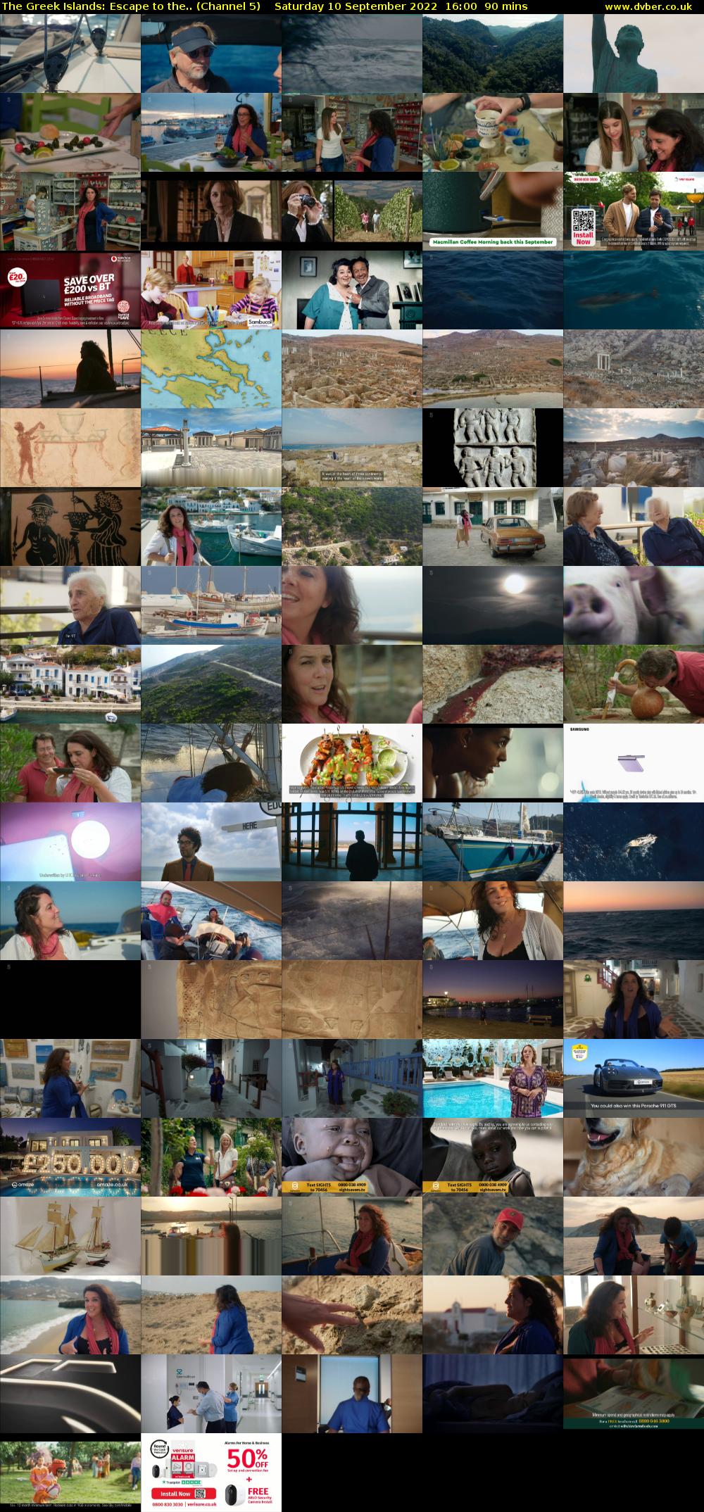 The Greek Islands: Escape to the.. (Channel 5) Saturday 10 September 2022 16:00 - 17:30