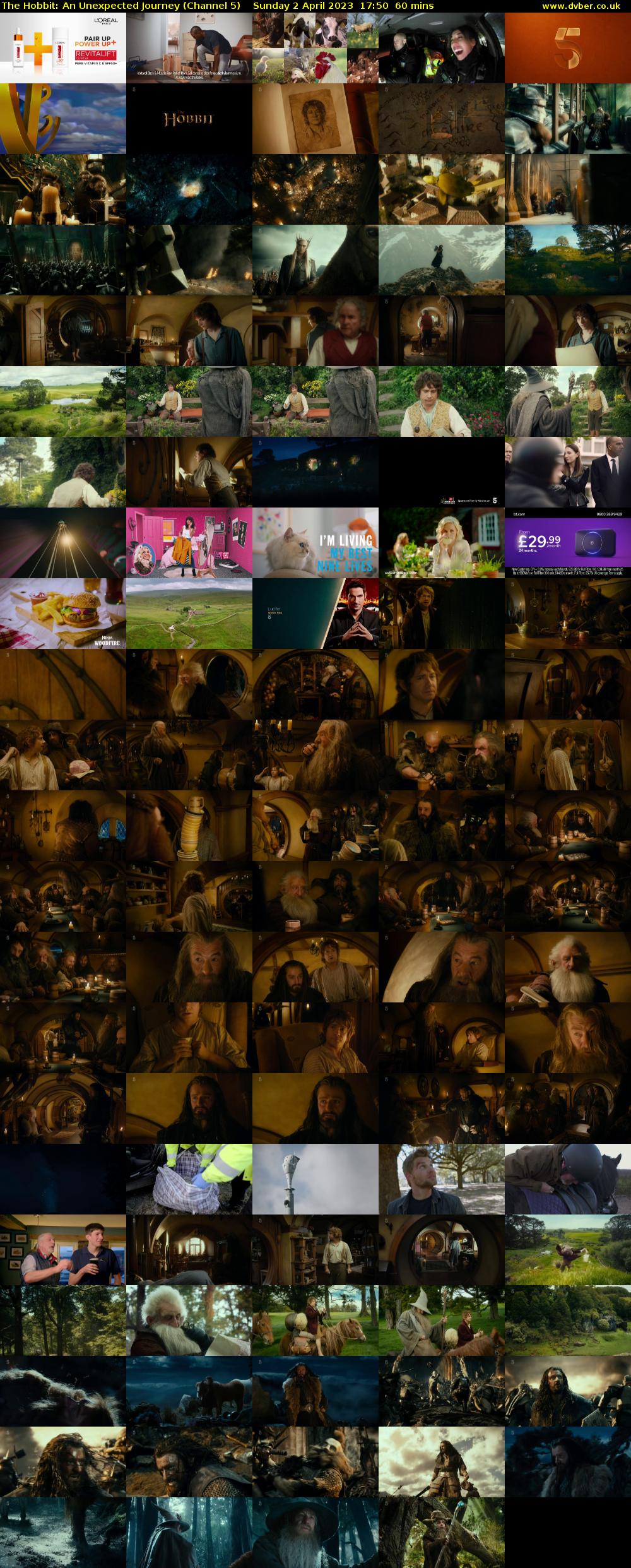 The Hobbit: An Unexpected Journey (Channel 5) Sunday 2 April 2023 17:50 - 18:50