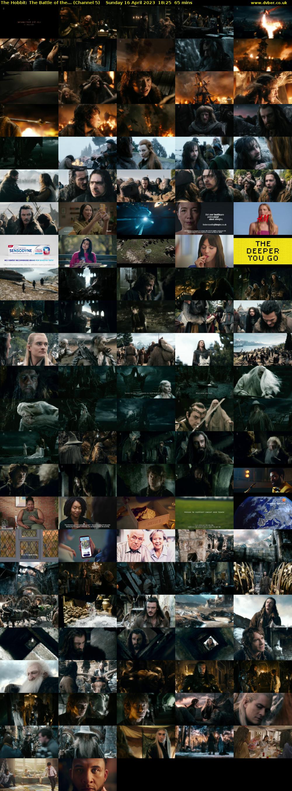 The Hobbit: The Battle of the... (Channel 5) Sunday 16 April 2023 18:25 - 19:30