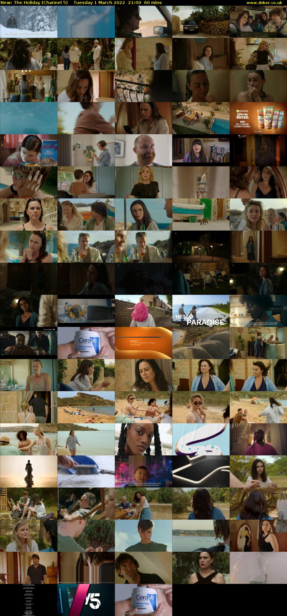 The Holiday (Channel 5) Tuesday 1 March 2022 21:00 - 22:00