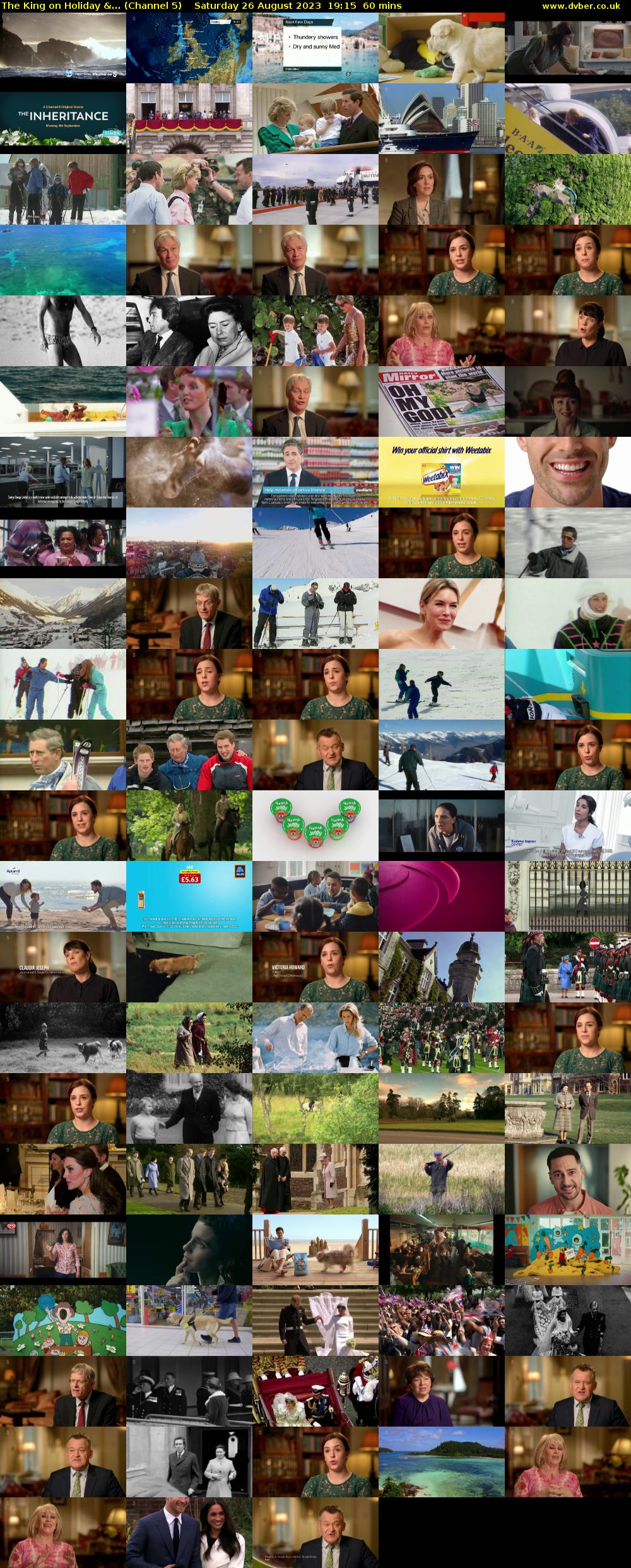 The King on Holiday &... (Channel 5) Saturday 26 August 2023 19:15 - 20:15