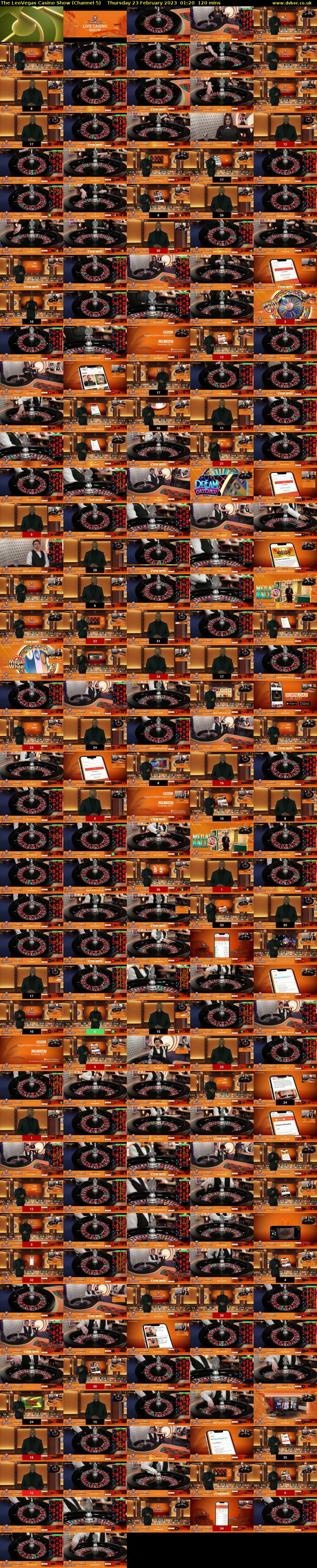 The LeoVegas Casino Show (Channel 5) Thursday 23 February 2023 01:20 - 03:20